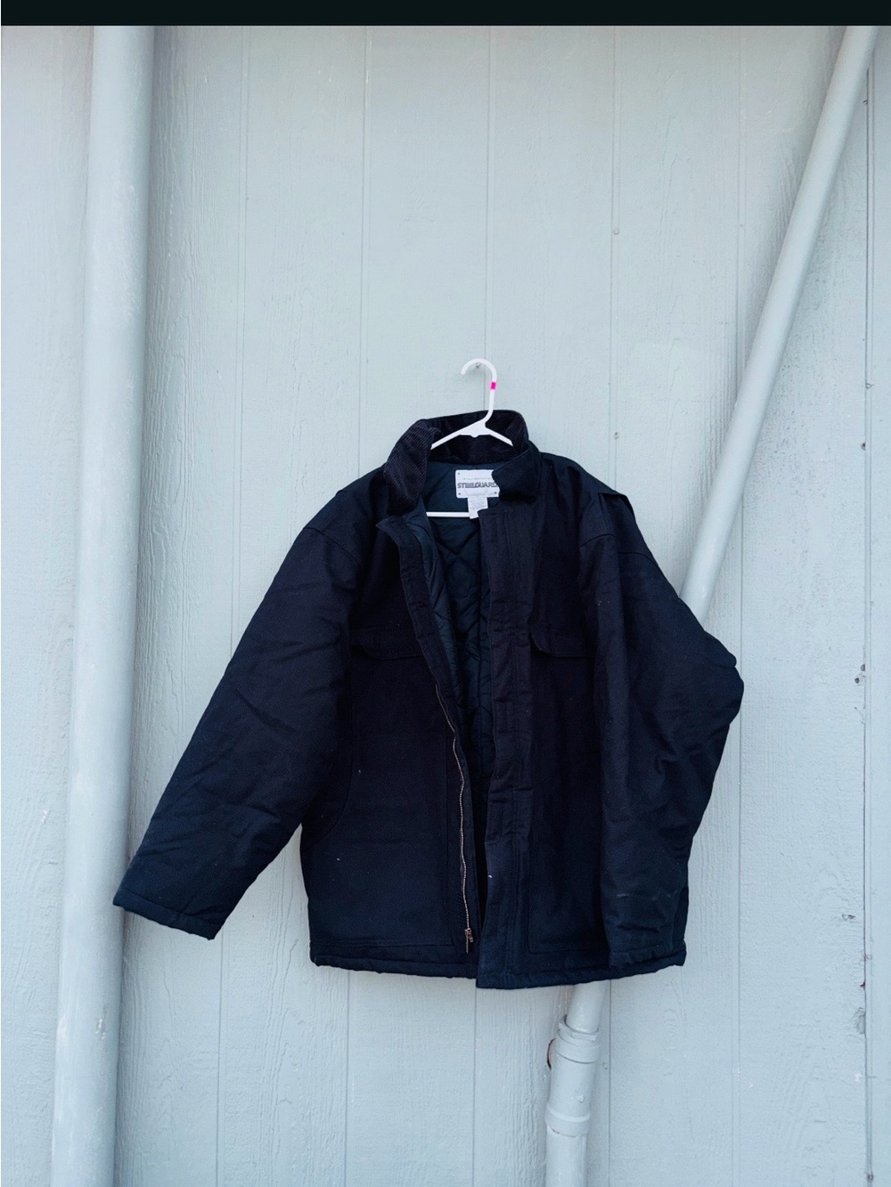 Men's Black Military-Style Field Jacket